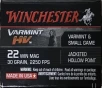 22 Win Mag Winchester Varmint HV 30 Gr JHP Rimfire 50 Rnds M-ID   S22M2 UPC   020892102040