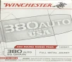380 Auto Winchester 95 Gr FMJ 200 rounds M-ID  USA380W UPC  020892222472