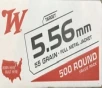 5 56mm Winchester 55 Gr FMJ Brass  2 boxes of 500 Rnds    1000 rounds M-ID  USA556L5 UPC  020892228320