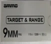9mm Luger AMMO Inc  Target   Range 115 gr  FMJ Full Metal Jacket 50 rnds 1200 fps  Brass M-ID  9115FM-TR50 UPC  818778024292