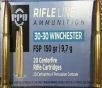 30-30 Win PPU Rifle Line 150 gr Flat Soft Point FSP 20 rnds M-ID  PP303010 UPC  8605003812449
