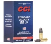 Standard Velocity 22 Long Rifle 40 Grain LRN Ammunition 100 Rounds