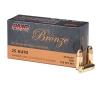PMC Bronze 50 Grain FMJ 25 ACP FMJ Ammo 50 Rounds