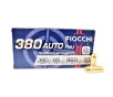 Fiocchi Training Dynamics 380 ACP 95 Grain FMJ Ammunition 50 Rounds