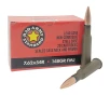 Red Army Standard 7 62x54 148 Grain FMJ Ammunition 20 Rounds