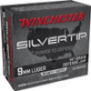 Winchester Super-X Pistol Ammo 9mm 147 gr  Silvertip HP 20 rd 