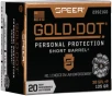 Speer Gold Dot Short Barrel Handgun Ammo 38 Spl   P 135 gr  HP 20 rd 