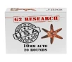G2 Research Civic Duty 10MM 122 Grain Lead Free Copper 20 Round Box California Certified Nonlead Ammunition G00622