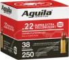 AGUILA 22LR HIGH VEL 1280FPS-38GR PLATED HP 250RD 8BX CS