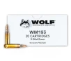 Wolf Gold 5 56x45mm M193 NATO 55 Grain Full Metal Jacket FMJ 