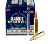 Fiocchi Range Dynamics 5 56mm NATO M193 Ammo 55 Grain Full Metal Jacket Boat Tail FMJBT  3240 FPS