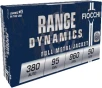 Fiocchi Range Dynamics Pistol Ammo 380 ACP 95 gr  FMJ 50 rd 