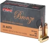 PMC 25A Bronze Full Metal Jacket 50 Grain  25 ACP 750 fps