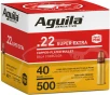 Aguila 1B221115 Super Extra Hi-Velocity Copper Plated Solid Point 40 Grain  22 Long Rifle 1255 fps