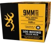 Browning B191800094 Value Pack Full Metal Jacket 115 Grain 9mm Luger Parabellum 1000 fps