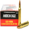 Federal American Eagle 223REM 50 Grain Jacketed Hollow Point 20 Round Box AE223G