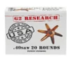 G2 Research Civic Duty 40S W 122 Grain Lead Free Copper 20 Round Box California Certified Nonlead Ammunition G00620