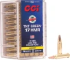 CCI Varmint TNT Green Rimfire Ammo 17 HMR 16 gr  Hollow Point 50 rd  2500 FPS
