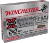 Winchester Power-Point Hollow Point Boat Tail 55 Grain  223 Remington 3165 fps 020892230552