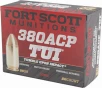 Fort Scott Munitions 380095SCV Tumble Upon Impact  TUI  Solid Copper Spun 95 Grain  380 ACP Auto 940 fps