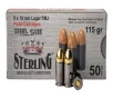 STERLING 9MM 115GR FMJ STEEL 50 1000