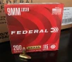 Federal Champion 9mm 115 gr  FMJ WM51992 200 rnd  VALUE PACK