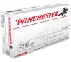 USA WHITE BOX 308 WINCHESTER FULL MEATAL JACKET RIFLE AMMO