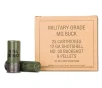 MILITARY GRADE 12 GAUGE 2-3 4   00 BUCKSHOT SHOTGUN AMMO