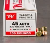 500rds - 45 ACP Winchester USA Value Pack 230gr  FMJ Ammo