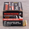 50rds - 17 Win Super Mag Winchester Varmint HV 20gr  Polymer Tip Ammo