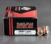 20rds - 9mm Luger Black Hills 124gr   P JHP Ammo