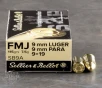 50rds - 9mm Sellier   Bellot 115gr  FMJ Ammo