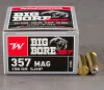 20rds     357 Magnum Winchester Big Bore 158gr  SJHP Ammo