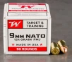 1000rds     9mm NATO Winchester 124gr  FMJ Ammo