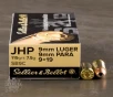 1000rds     9mm Sellier   Bellot 115gr  JHP Ammo