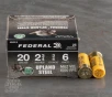 25rds     20 Gauge Federal Upland Steel 2-3 4  3 4oz   6 Shot Ammo