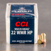 500rds     22 WMR CCI Maxi-Mag 40gr  JHP Ammo
