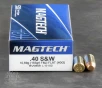 50rds     40 S W Magtech 165gr  FMC Flat Ammo