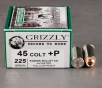 20rds     45 Long Colt  P Grizzly 225gr  JHP Ammo