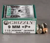 20rds     9mm  P  Grizzly 115gr  JHP Ammo