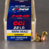 100rds     22 LR CCI Mini-Mag 40gr  SHP Ammo
