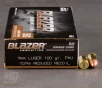 50rds     9mm Blazer Brass Reduced Recoil 100gr  FMJ Ammo