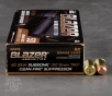 50rds     40 S W Blazer Brass Clean-Fire Suppressor 180gr  TMJ Ammo