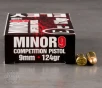 50rds     9mm Eley Minor9 124gr  FMJ Ammo