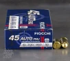 50rds     45 ACP Fiocchi 230gr  FMJ Ammo