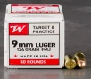 1000rds     9mm Winchester USA 124gr  FMJ Ammo