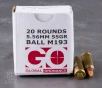 1000rds     5 56x45 Global Ordnance 55gr  FMJ M193 Ammo