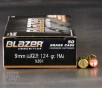 50rds - 9mm Blazer Brass 124gr  FMJ Ammo