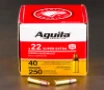 250rds     22 LR Aguila 40gr  CPRN Ammo