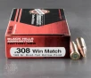 20rds - 308 Black Hills 168gr  Match Boat-Tail Hollow Point Ammo